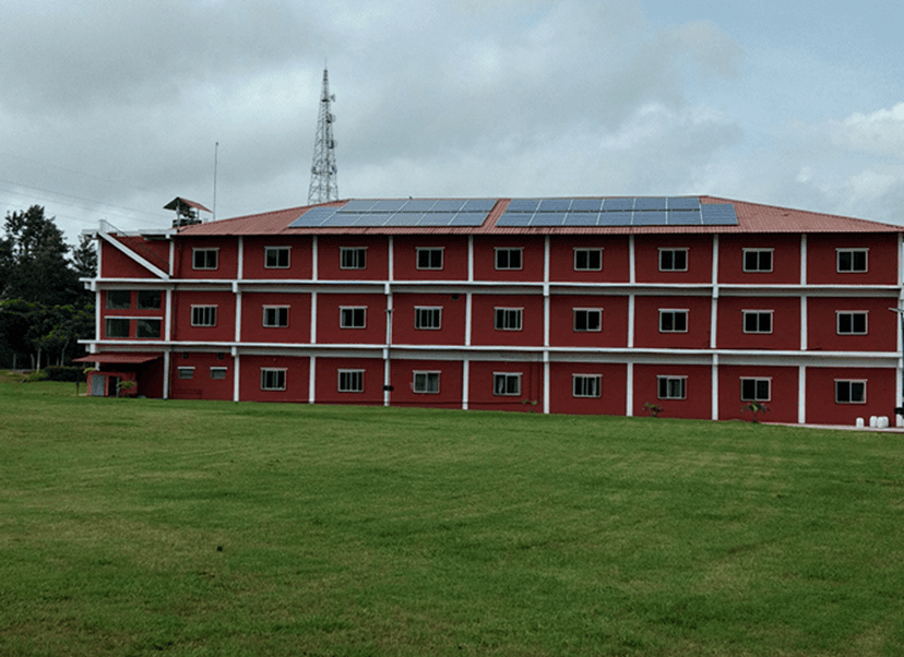 Residential solar panels on house roof